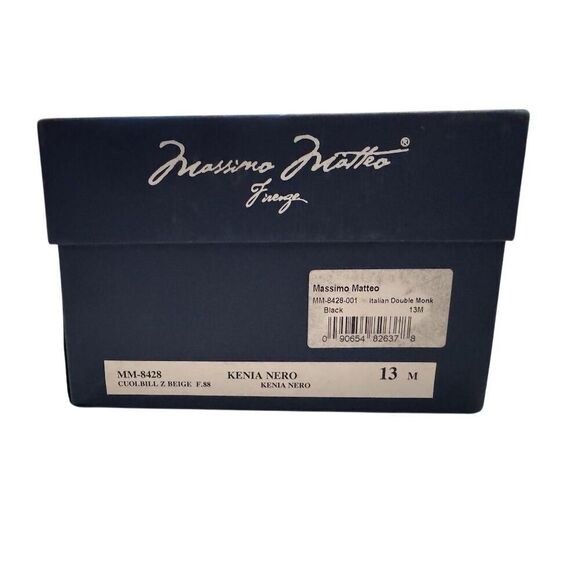 Massimo Matteo Men's Black Double Monk Strap Dress Shoes Size 13 M - Picture 8 of 9